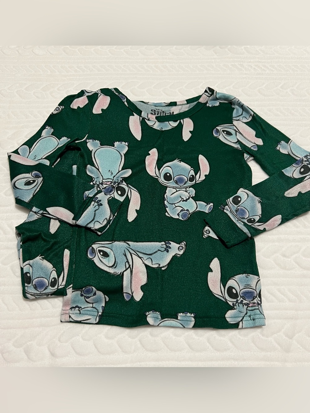 💗 Disney - Kids‎ Long-Sleeve Stitch Print Pajama Matching Set